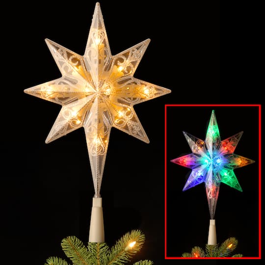 11" Bethlehem Star Tree Topper With Dual Color® LED Lights